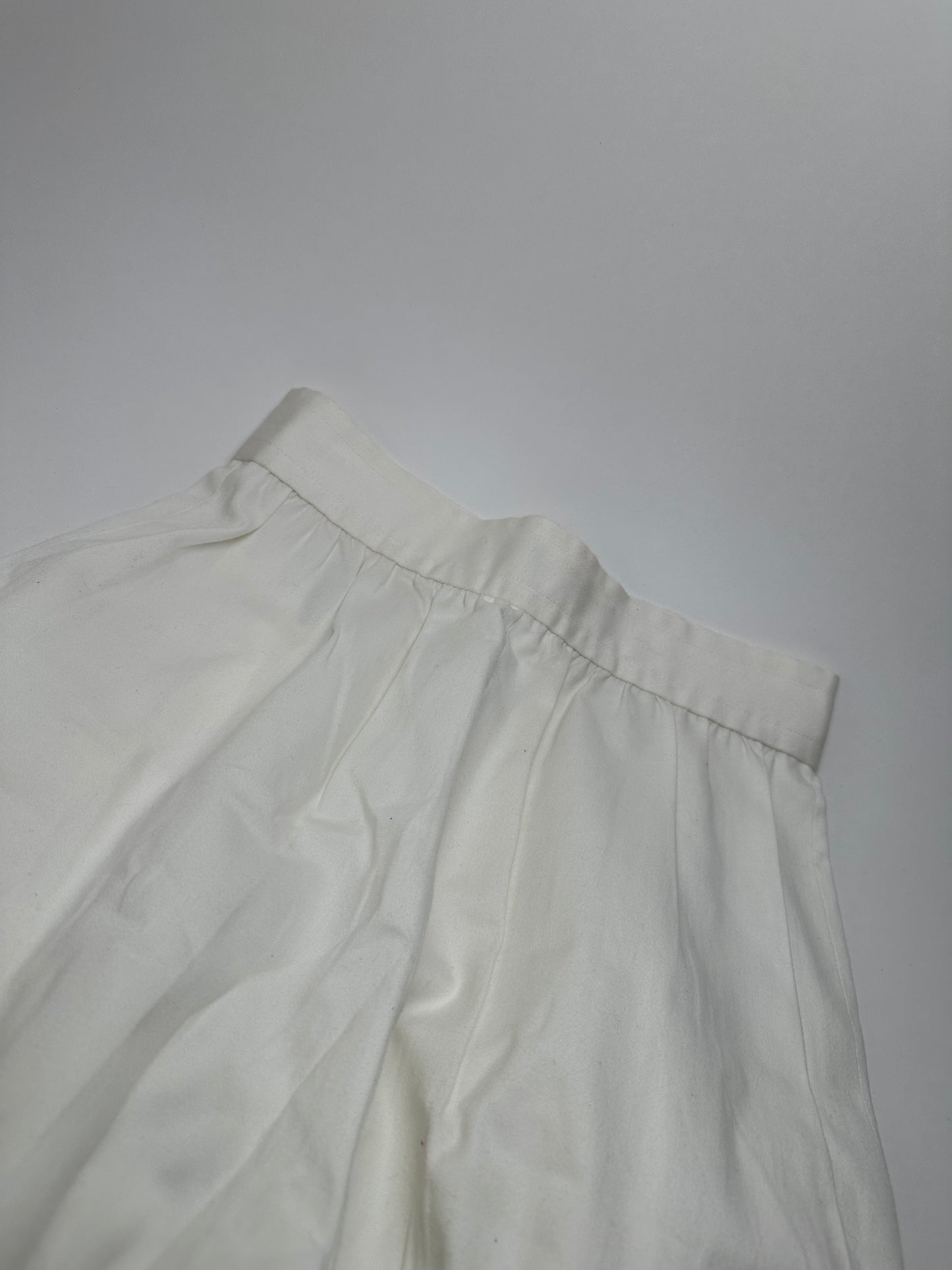 Vintage Givenchy Nouvelle Boutique Wide-Leg Cotton Trousers Ivory M