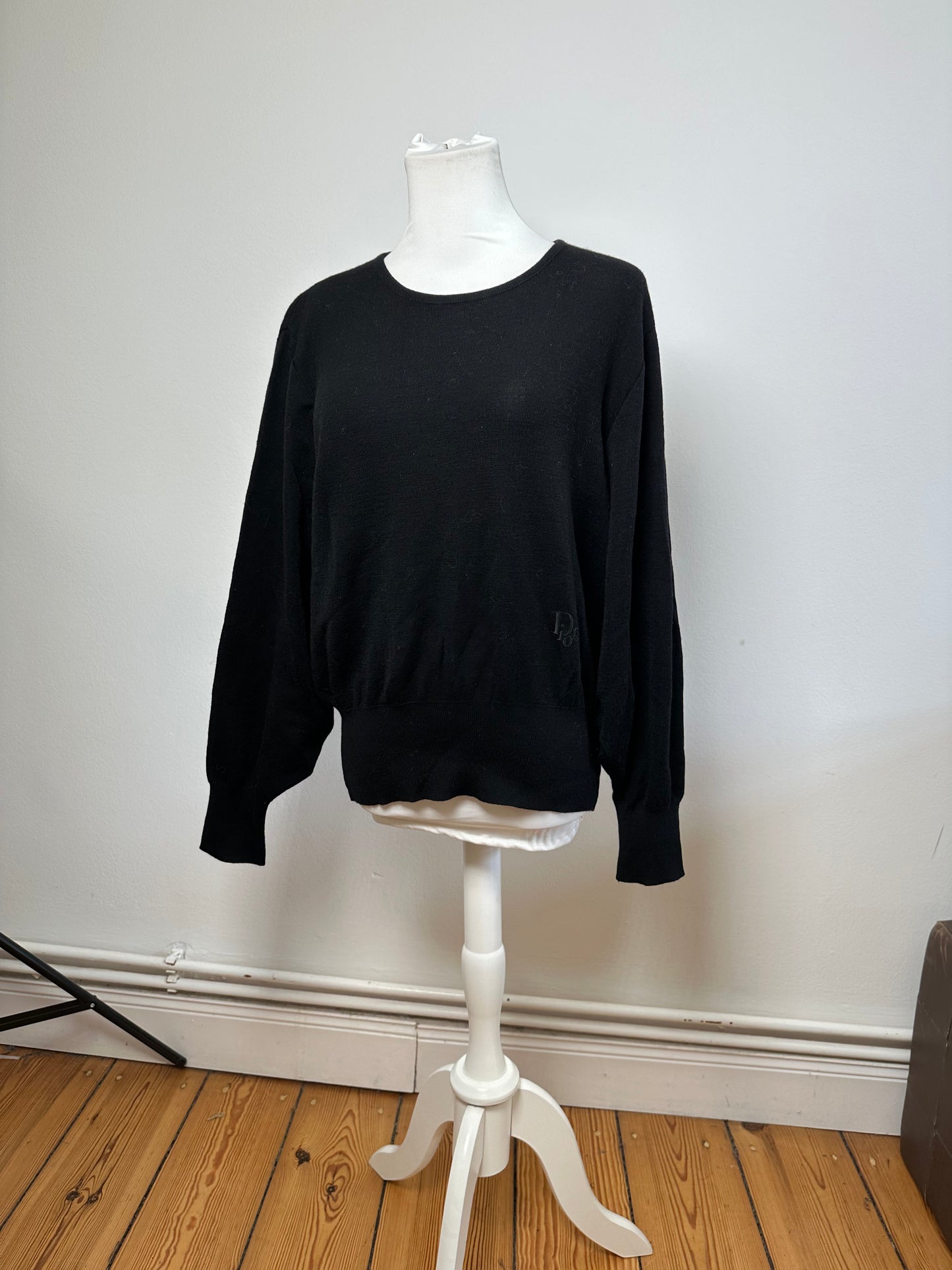 Vintage Dior Wool Sweater Black M