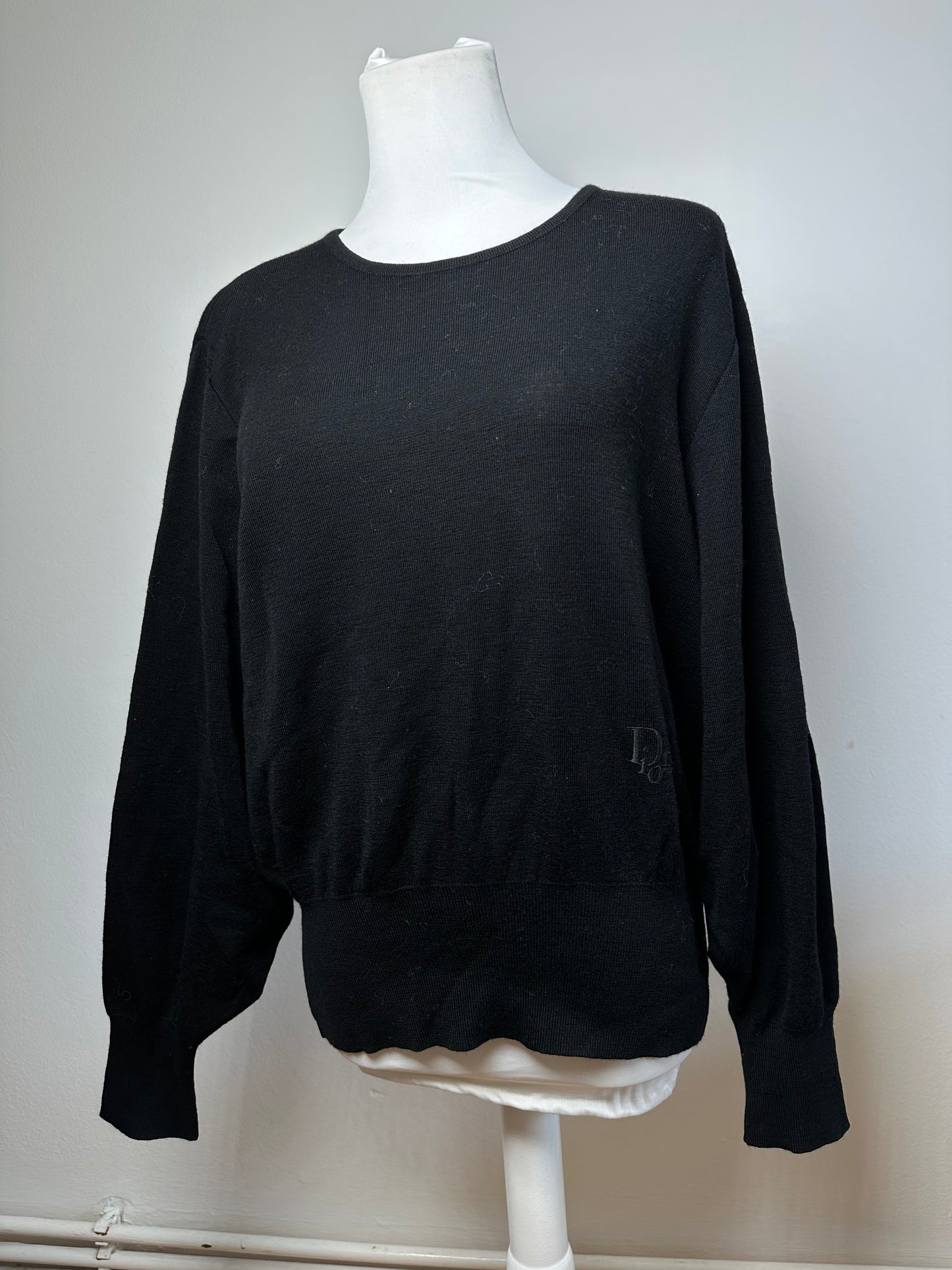 Vintage Dior Wool Sweater Black M
