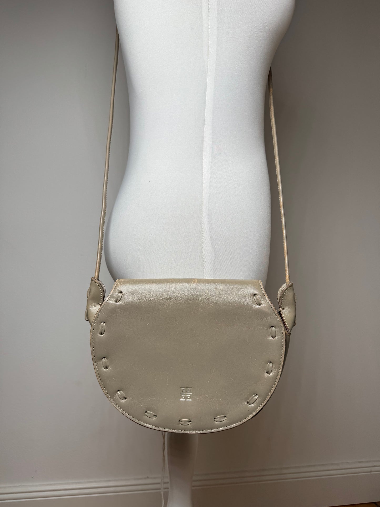 Vintage Givenchy 4G leather bag gray