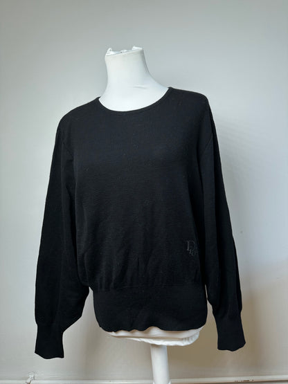 Vintage Dior Wool Sweater Black M