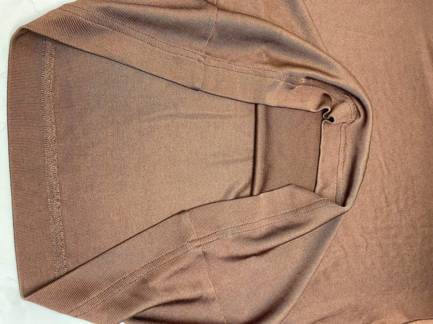 Vintage Issey Miyake Pleated Turtleneck Top Brown M