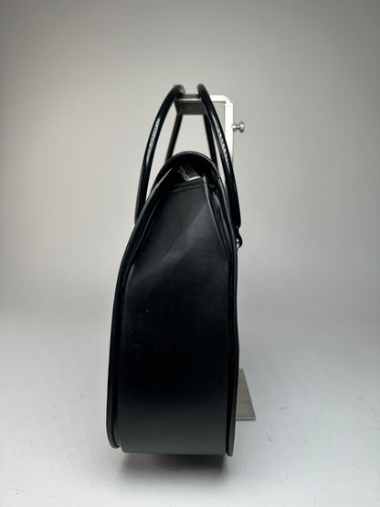 Vintage Comme des Garçons Patent Quilted Top-Handle Bag Black