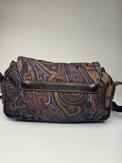 Vintage Etro Paisley Monogram Shoulder / Crossbody Bag Brown