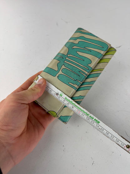 Vintage Emilio Pucci Blue White Green Leather Wallet