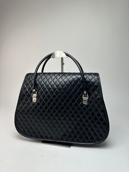 Vintage Comme des Garçons Patent Quilted Top-Handle Bag Black