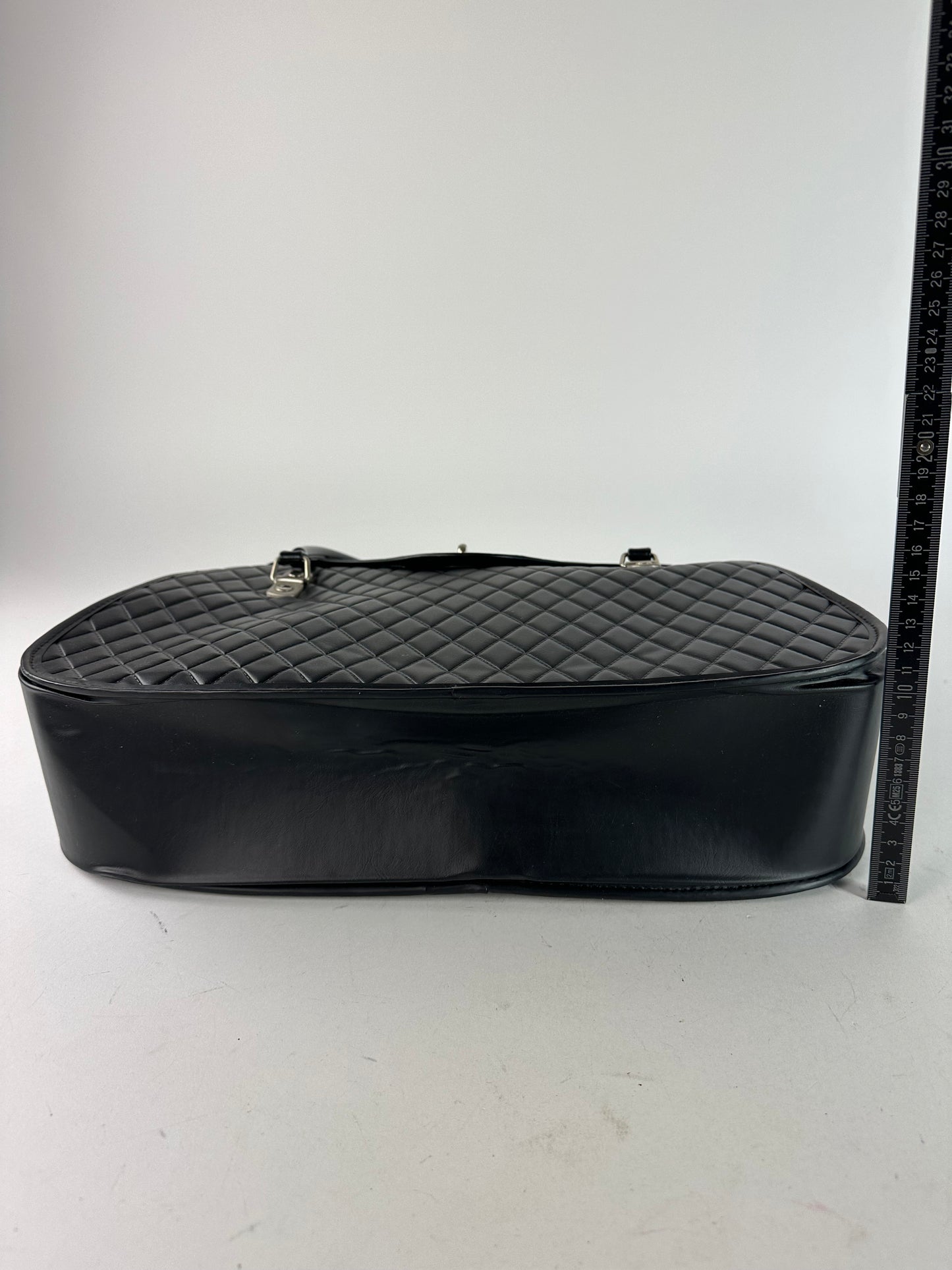 Vintage Comme des Garçons Patent Quilted Top-Handle Bag Black
