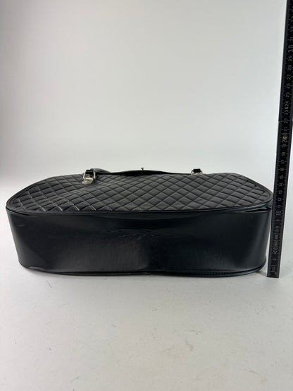 Vintage Comme des Garçons Patent Quilted Top-Handle Bag Black