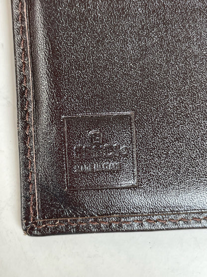 Vintage Fendi FF Monogram Leather Wallet Brown Black