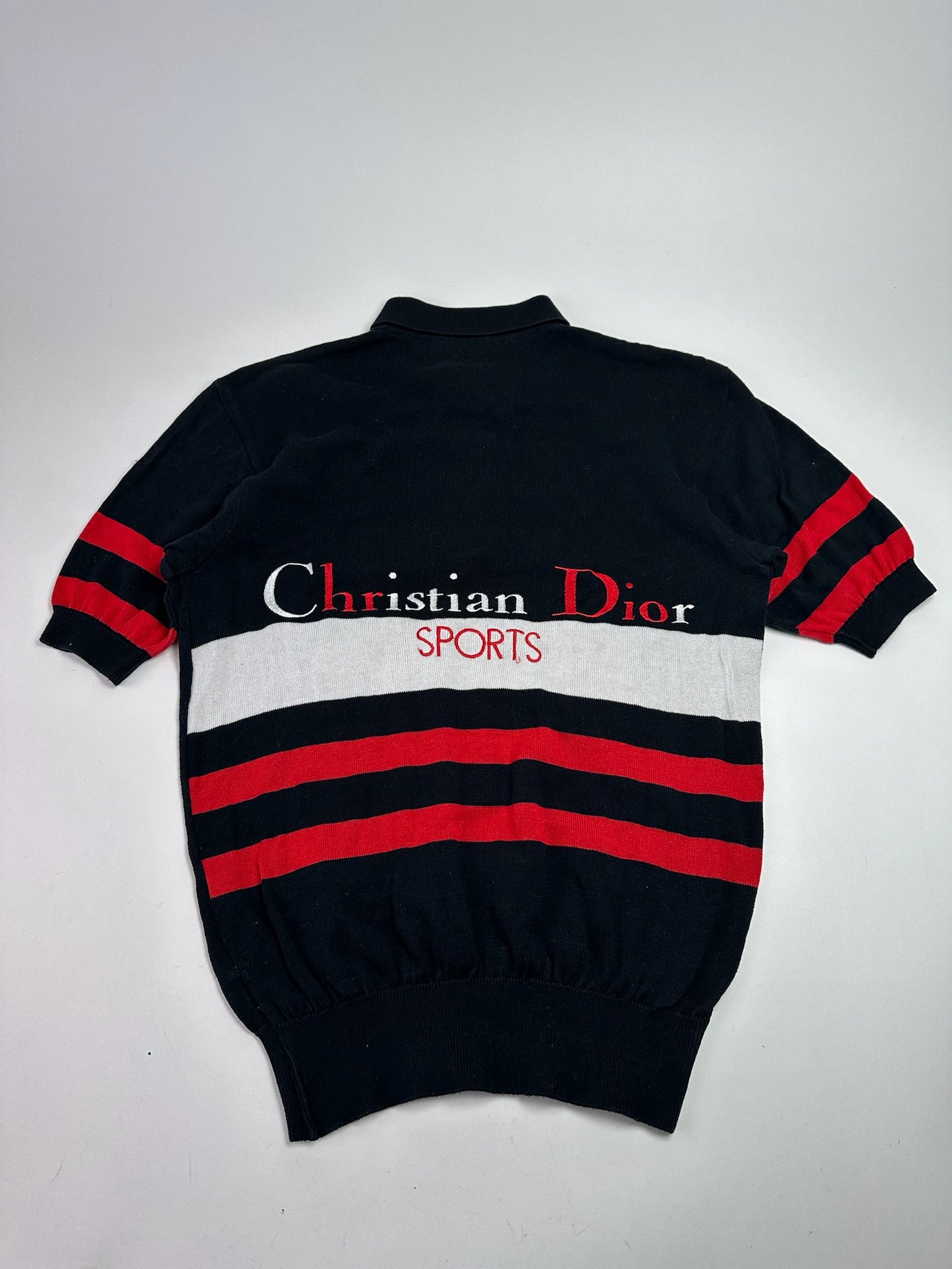 Vintage Dior polo shirt black red white