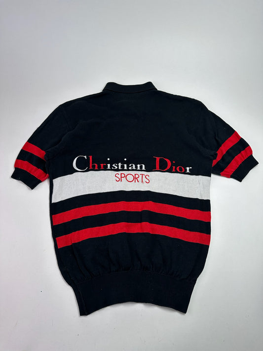 Vintage Dior polo shirt black red white