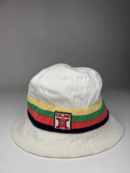 Vintage Celine Paris Cotton Bucket Hat S