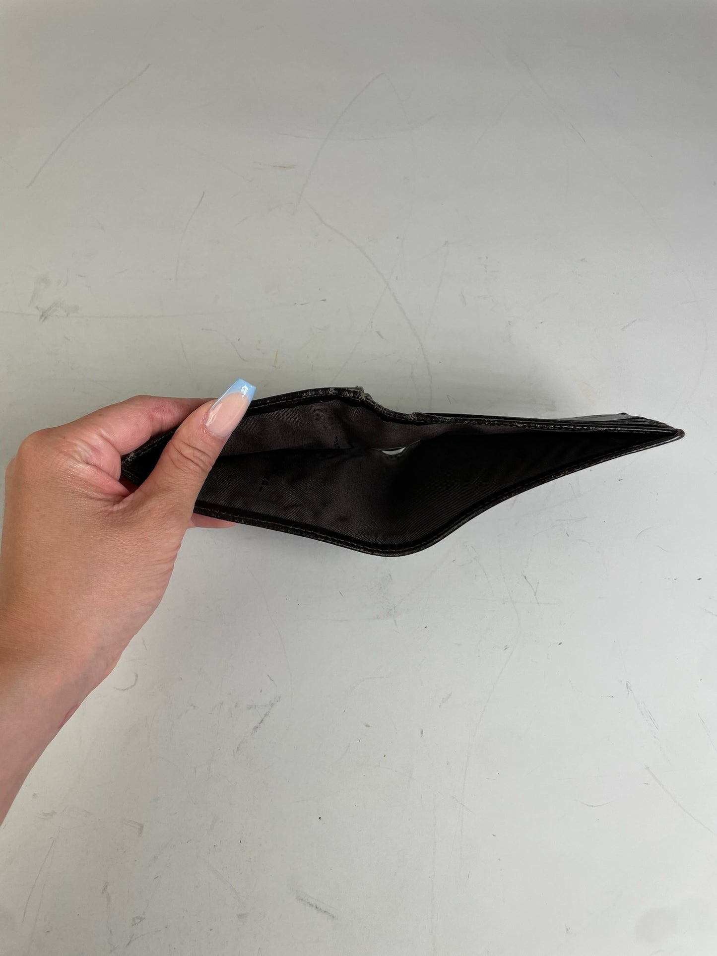 Vintage Fendi FF Monogram Leather Wallet Brown Black