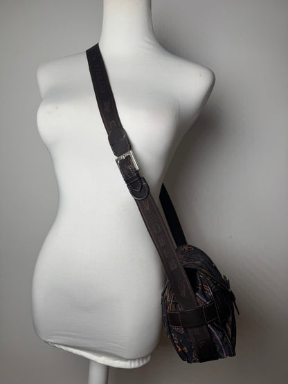 Vintage Etro Paisley Monogram Shoulder / Crossbody Bag Brown