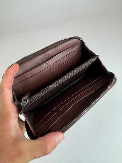 Vintage Bottega Veneta Intrecciato Leather wallet brown