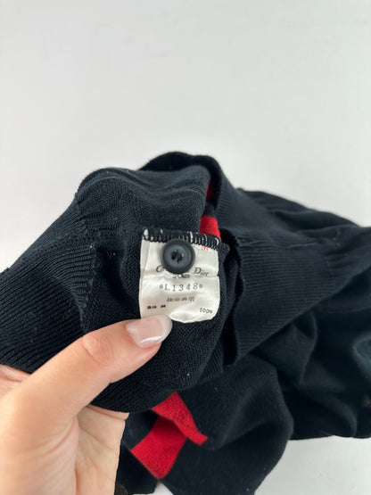 Vintage Dior polo shirt black red white