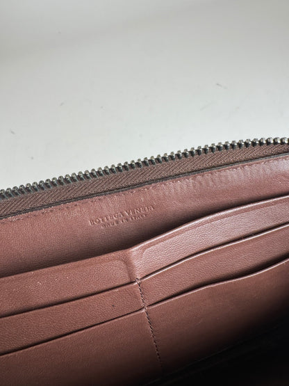 Vintage Bottega Veneta Intrecciato Leather wallet brown