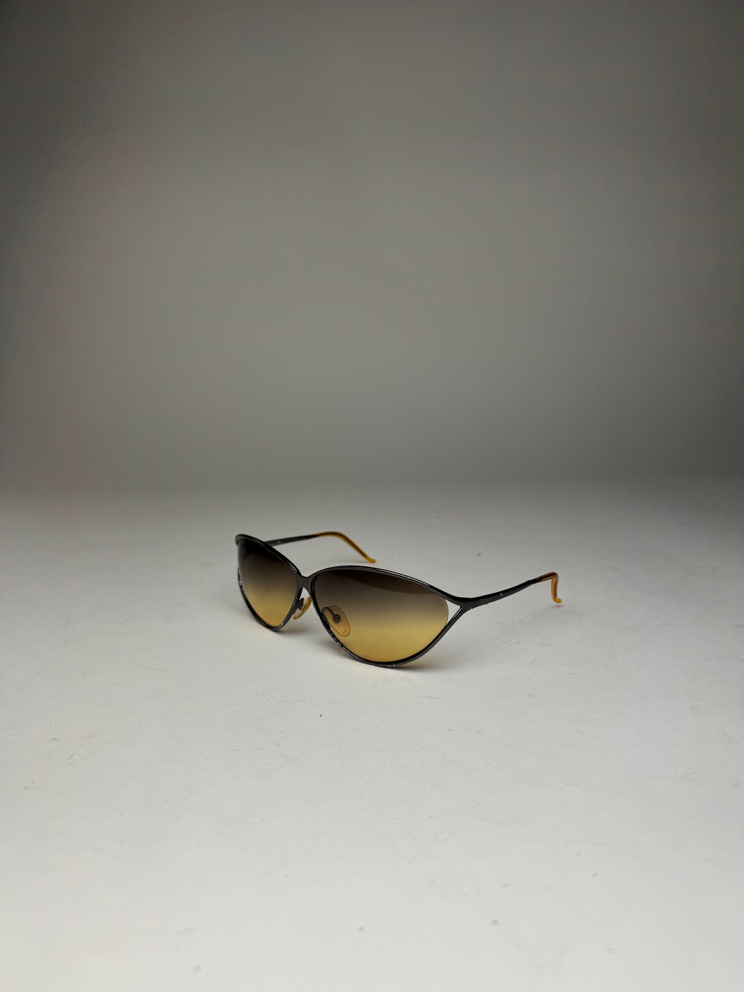 Vintage Dior Metal sunglasses yellow Silver