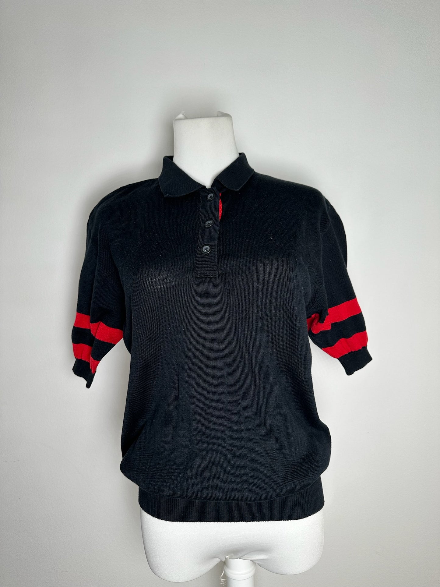 Vintage Dior polo shirt black red white