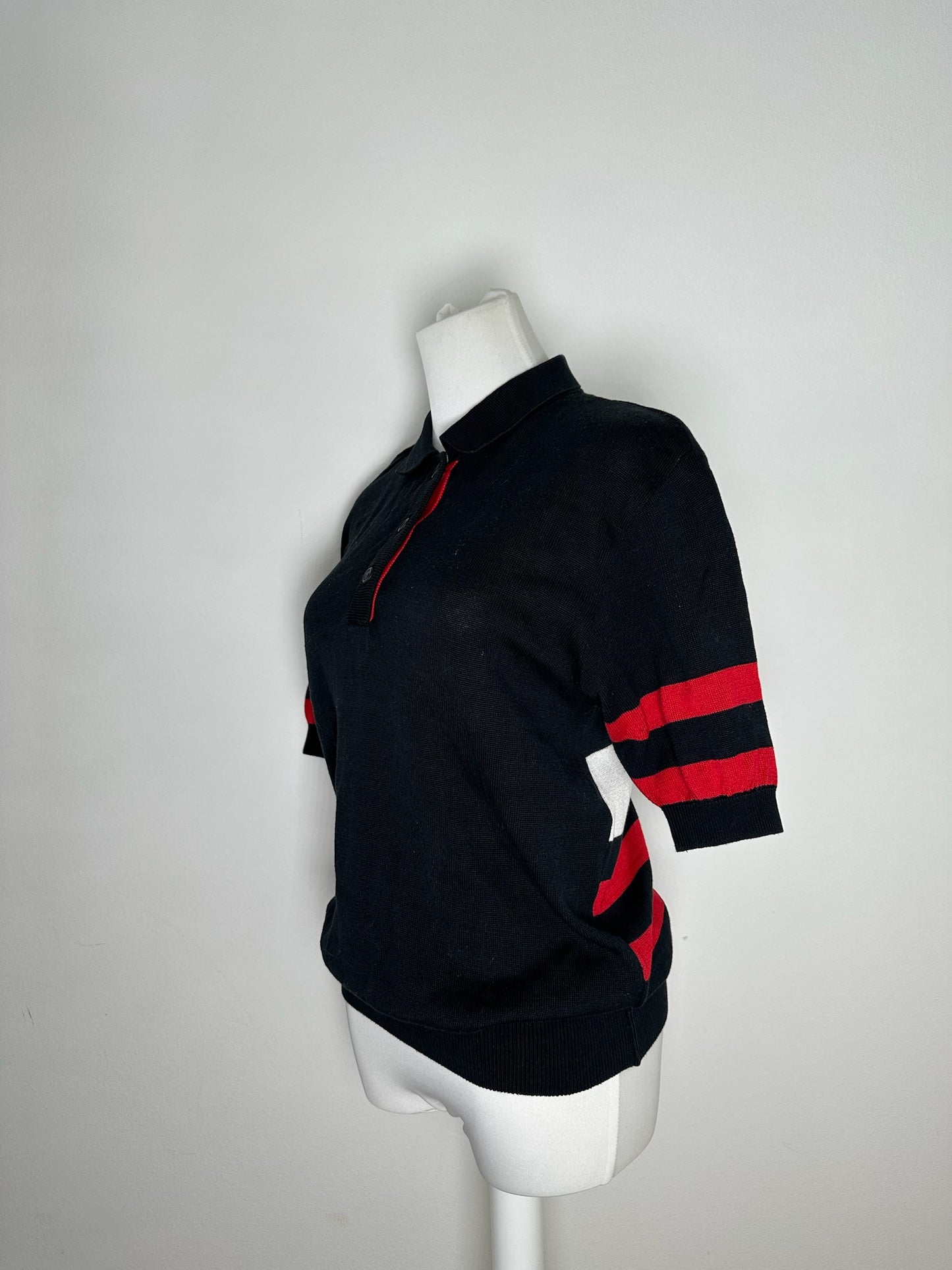 Vintage Dior polo shirt black red white