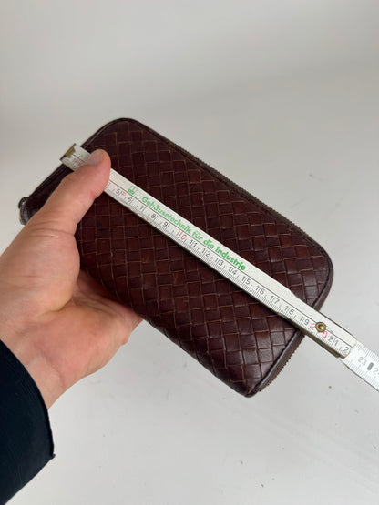 Vintage Bottega Veneta Intrecciato Leather wallet brown