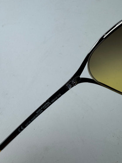 Vintage Dior Metal sunglasses yellow Silver