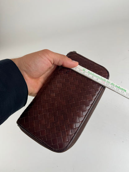 Vintage Bottega Veneta Intrecciato Leather wallet brown