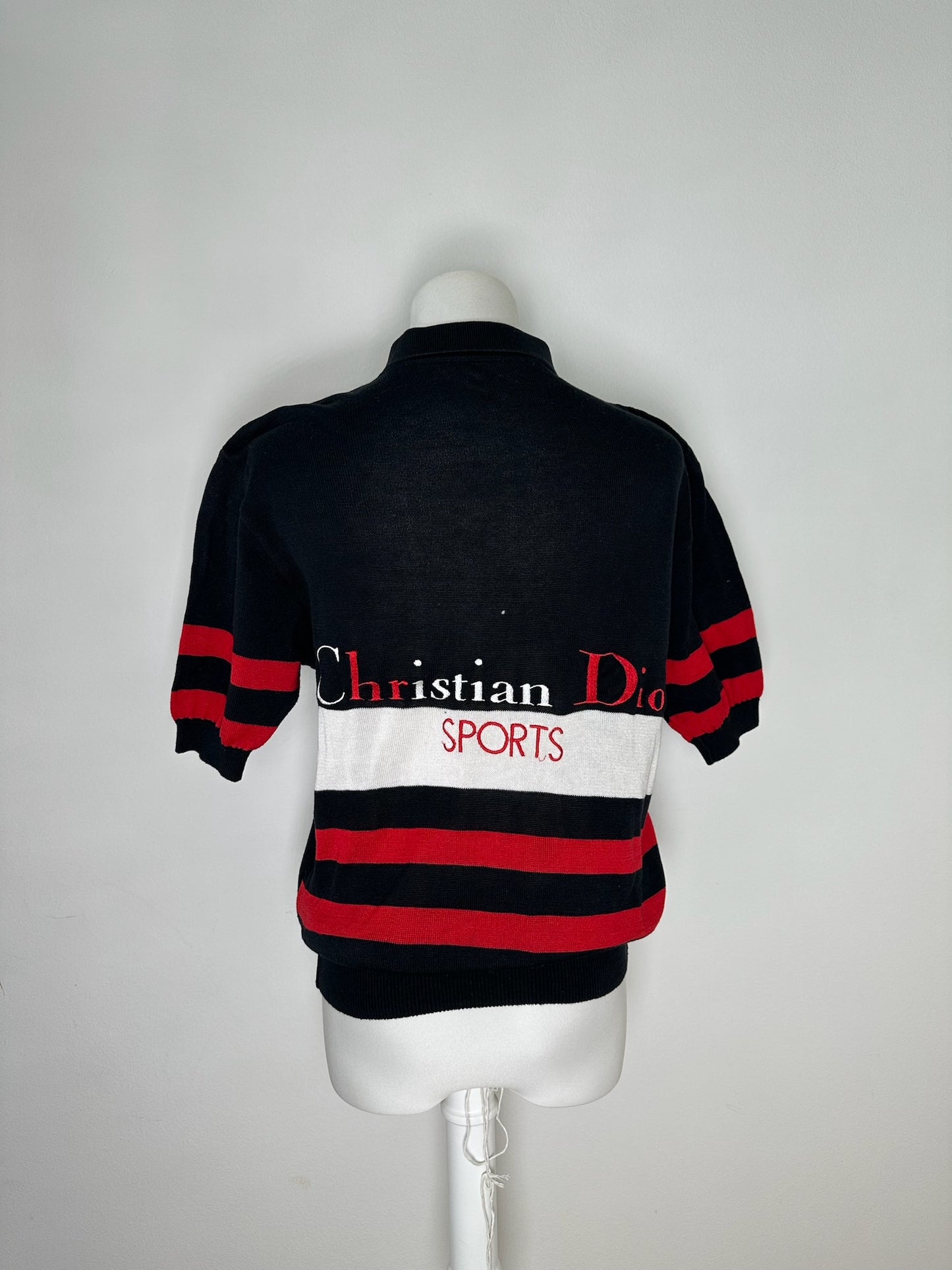 Vintage Dior polo shirt black red white