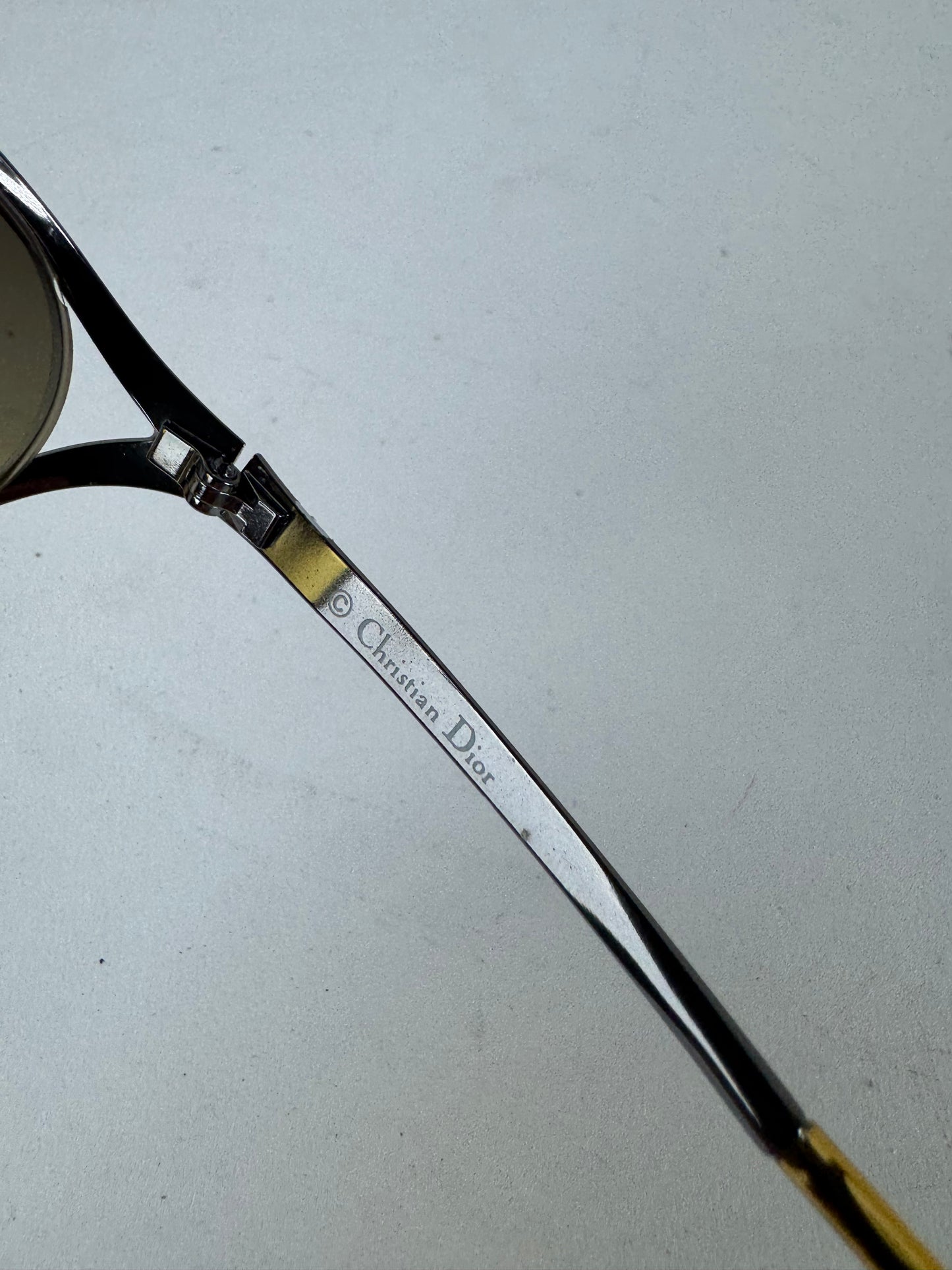 Vintage Dior Metal sunglasses yellow Silver