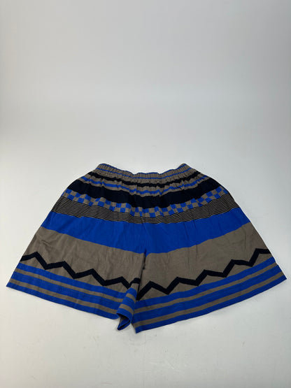 Vintage Plantation Issey Miyake Striped Cotton Tank & Shorts Set Blue M