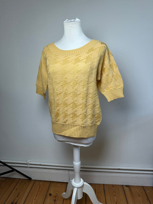 Vintage Dior Short Sleeve Wool Sweater Yellow M