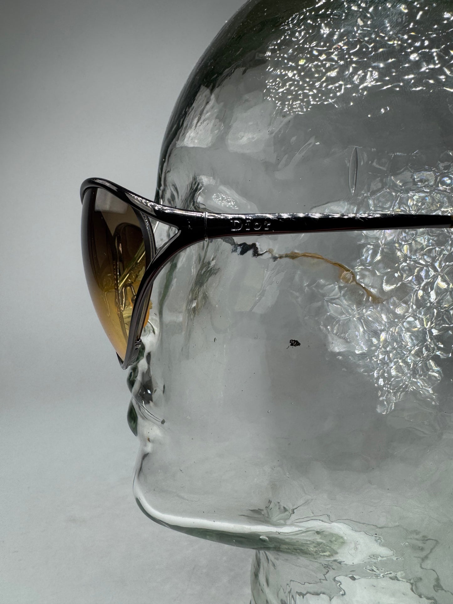 Vintage Dior Metal sunglasses yellow Silver