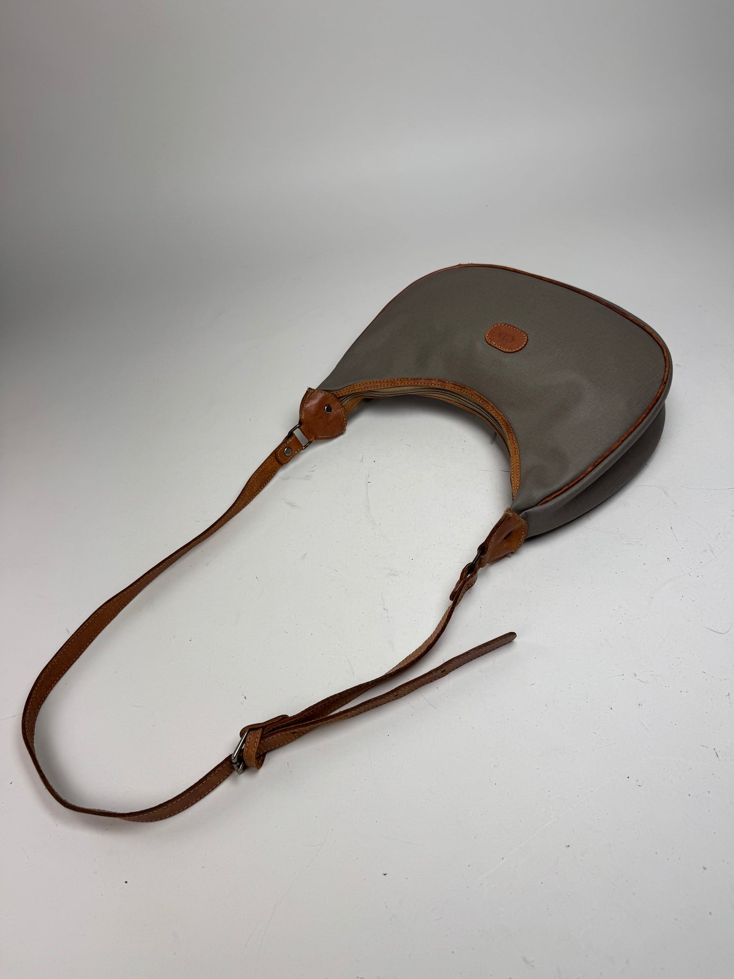 Vintage Dior 2-Way Bag Grey Brown