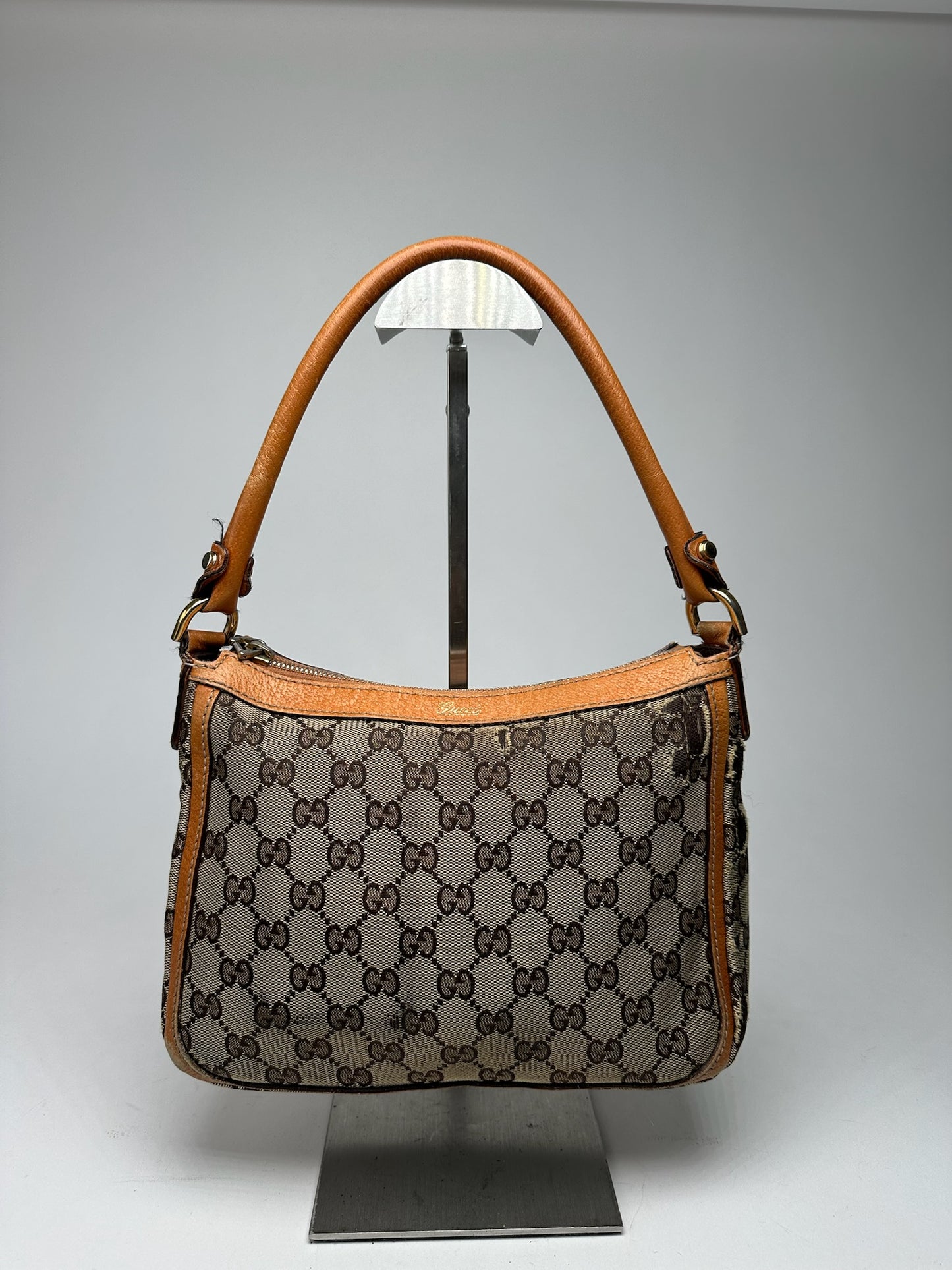 Vintage Gucci Monogram Bag beige orange
