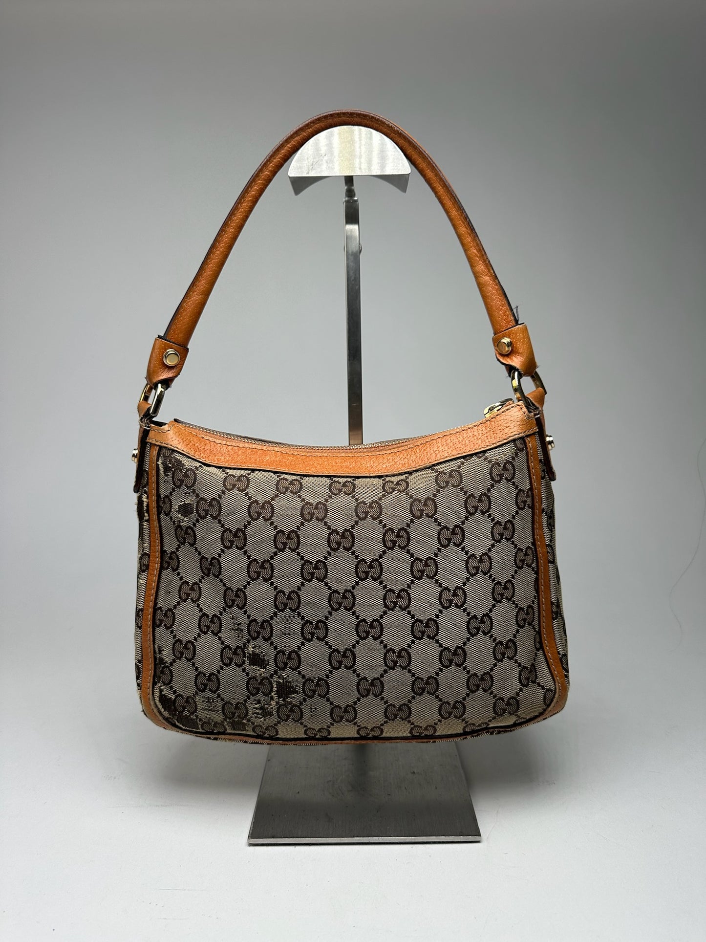 Vintage Gucci Monogram Bag beige orange