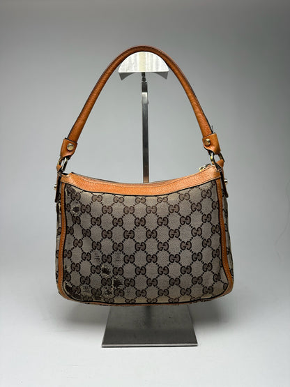 Vintage Gucci Monogram Bag beige orange