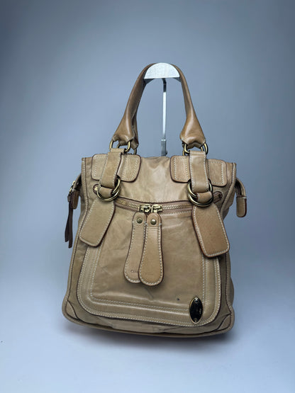 Vintage Chloe Leather Handbag Beige