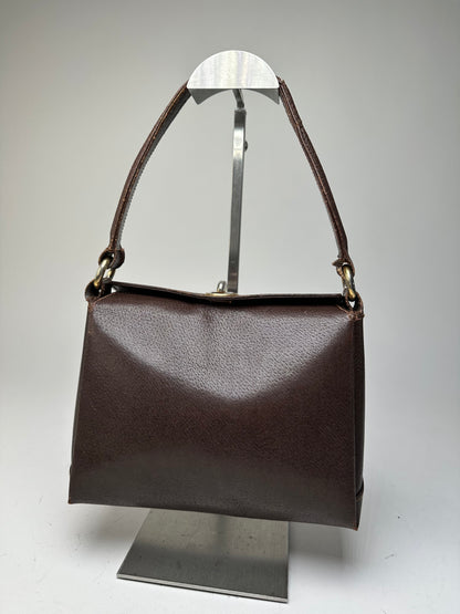 Vintage Gucci Top-Handle Bag Brown Leather