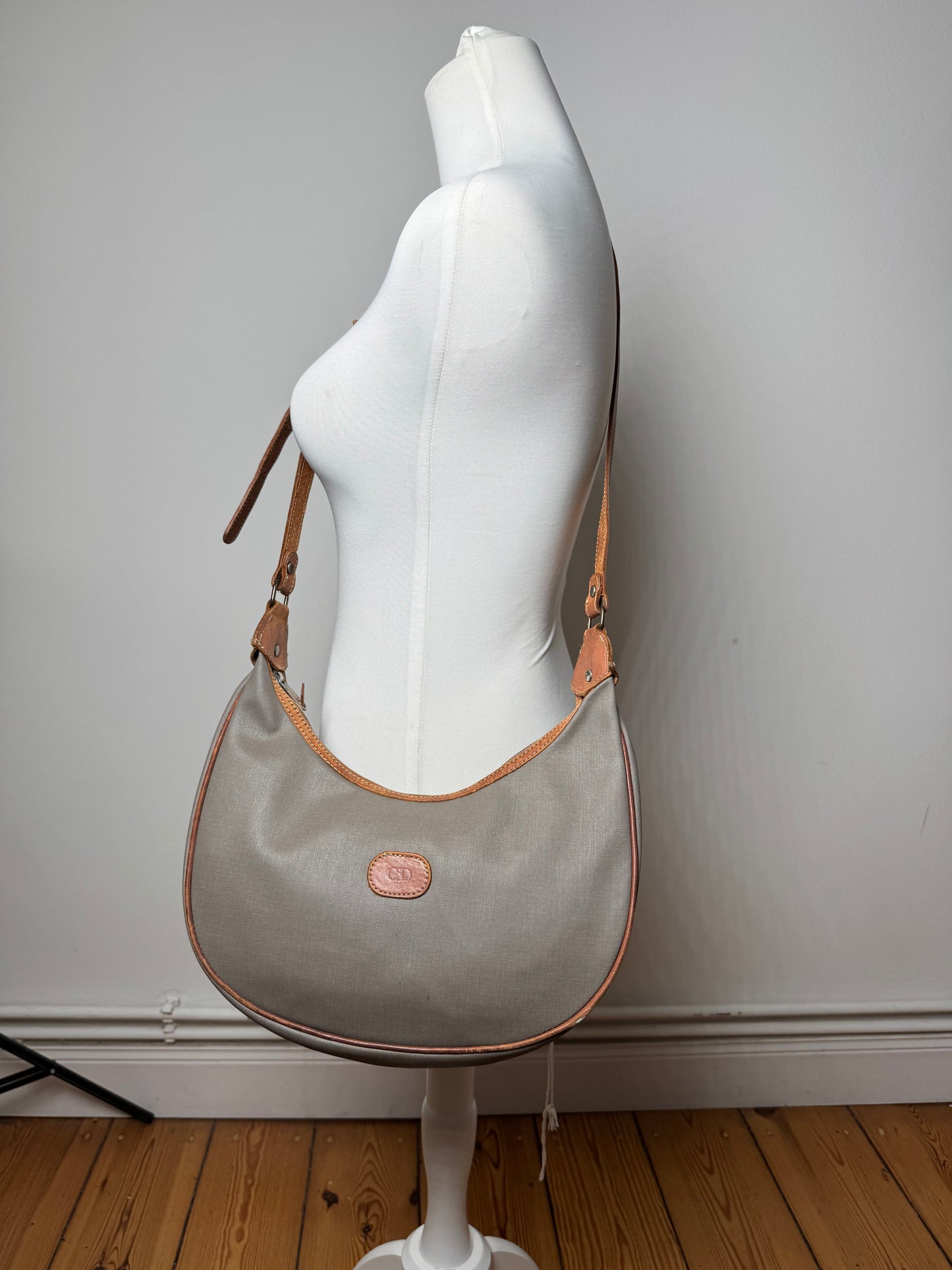 Vintage Dior 2-Way Bag Grey Brown