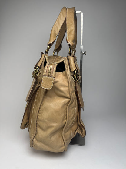Vintage Chloe Leather Handbag Beige