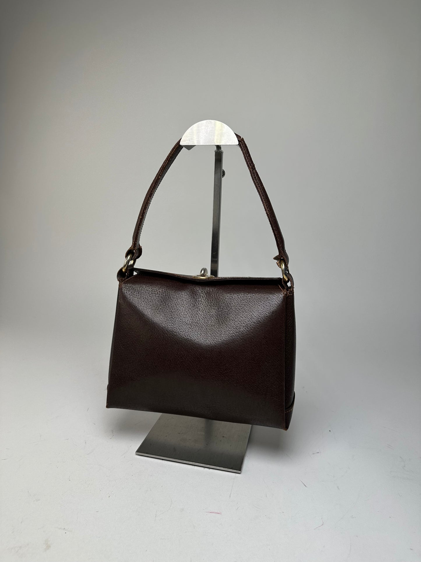 Vintage Gucci Top-Handle Bag Brown Leather