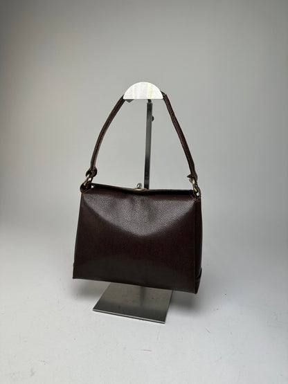 Vintage Gucci Top-Handle Bag Brown Leather