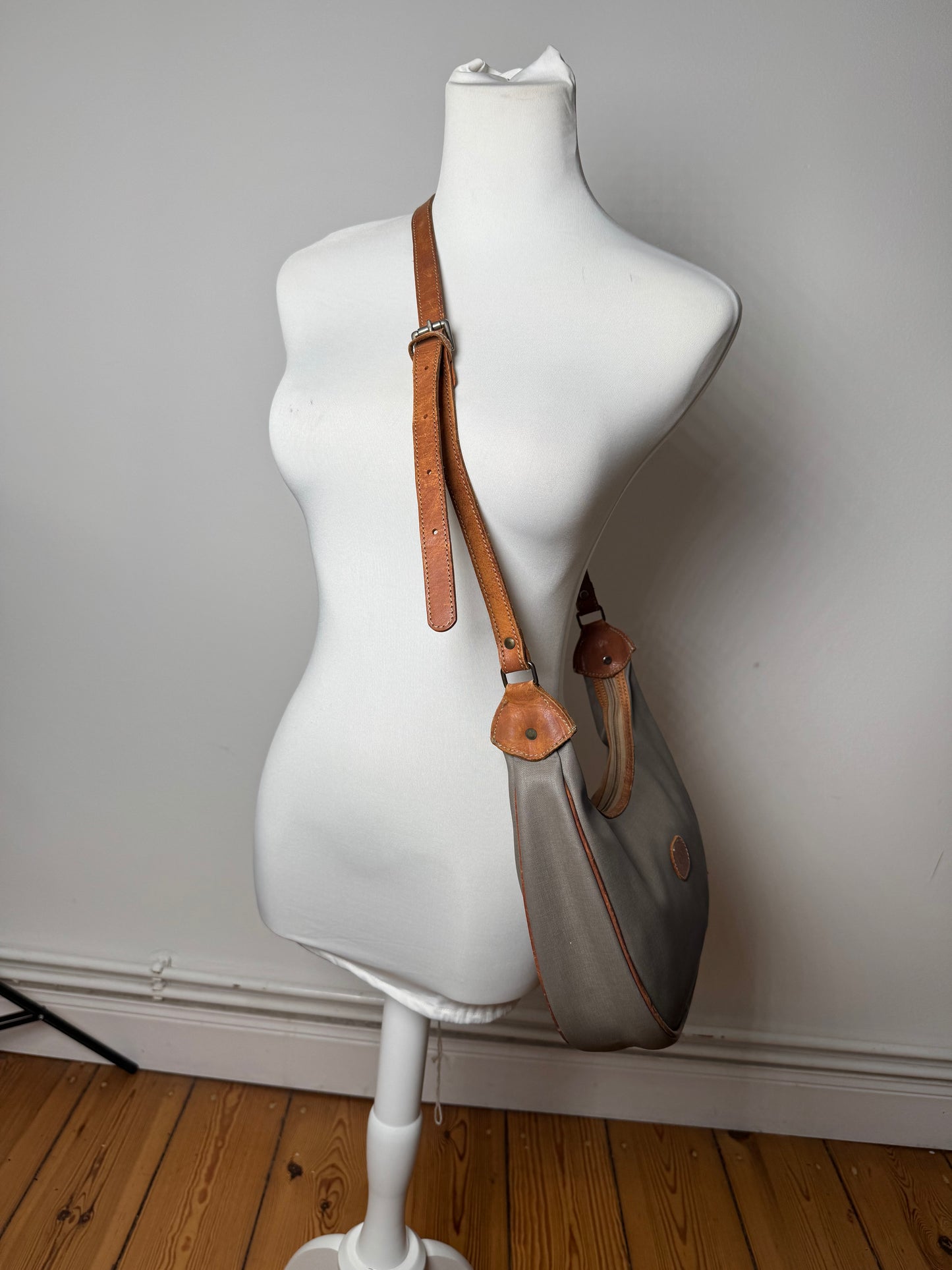Vintage Dior 2-Way Bag Grey Brown