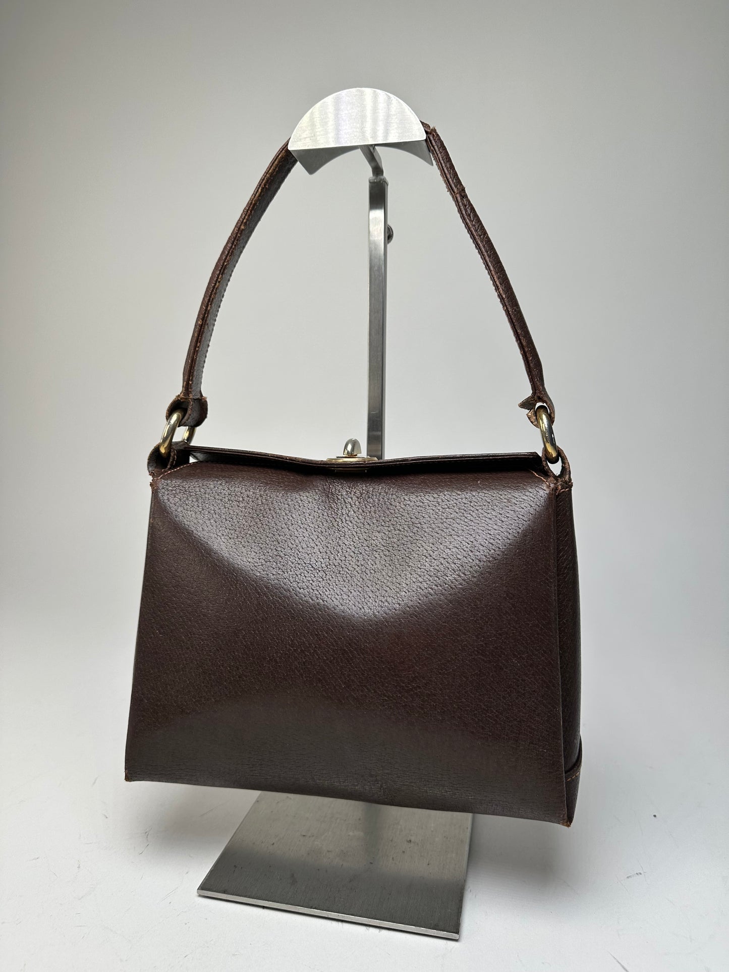 Vintage Gucci Top-Handle Bag Brown Leather