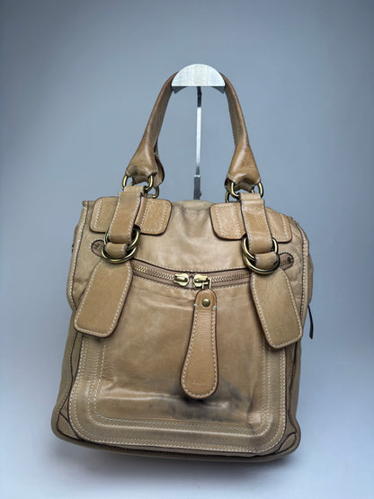 Vintage Chloe Leather Handbag Beige
