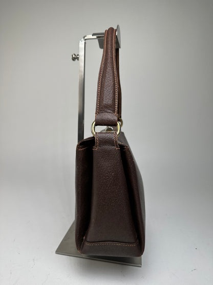 Vintage Gucci Top-Handle Bag Brown Leather
