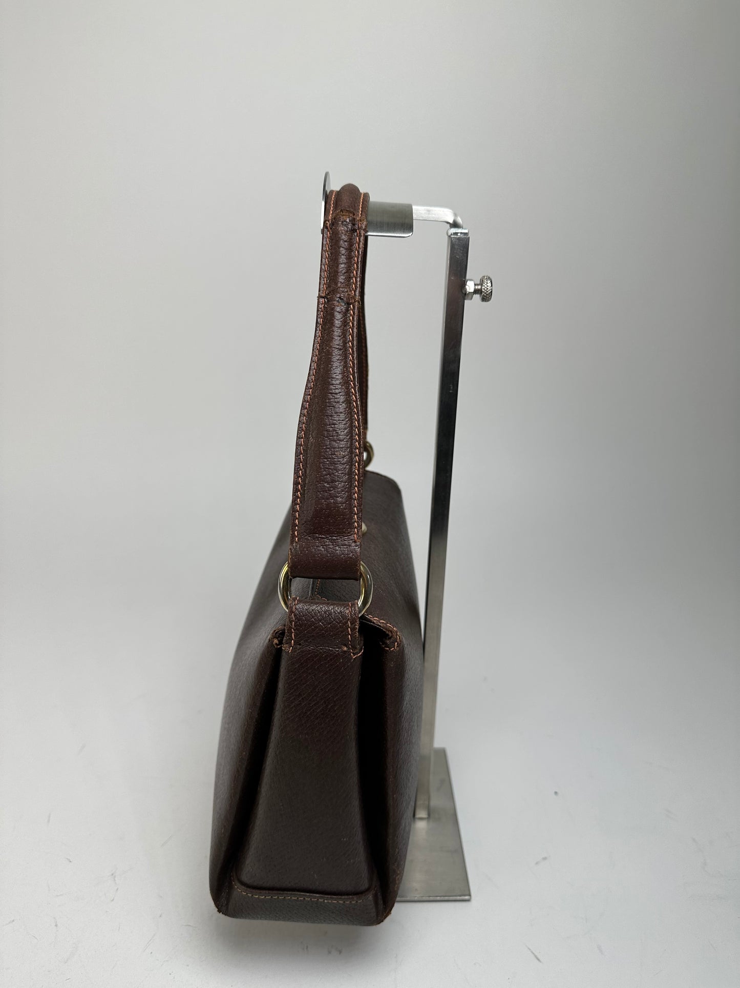 Vintage Gucci Top-Handle Bag Brown Leather
