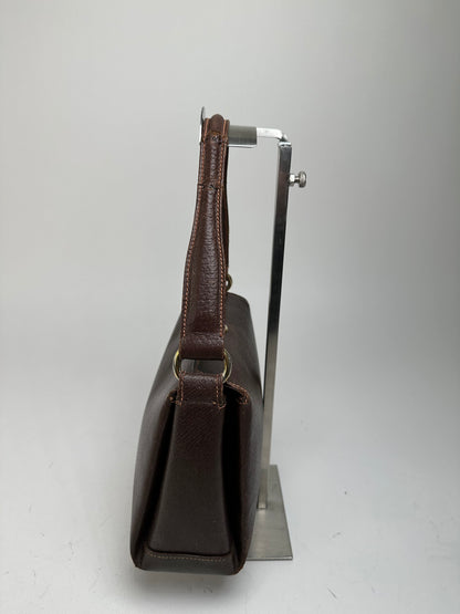 Vintage Gucci Top-Handle Bag Brown Leather
