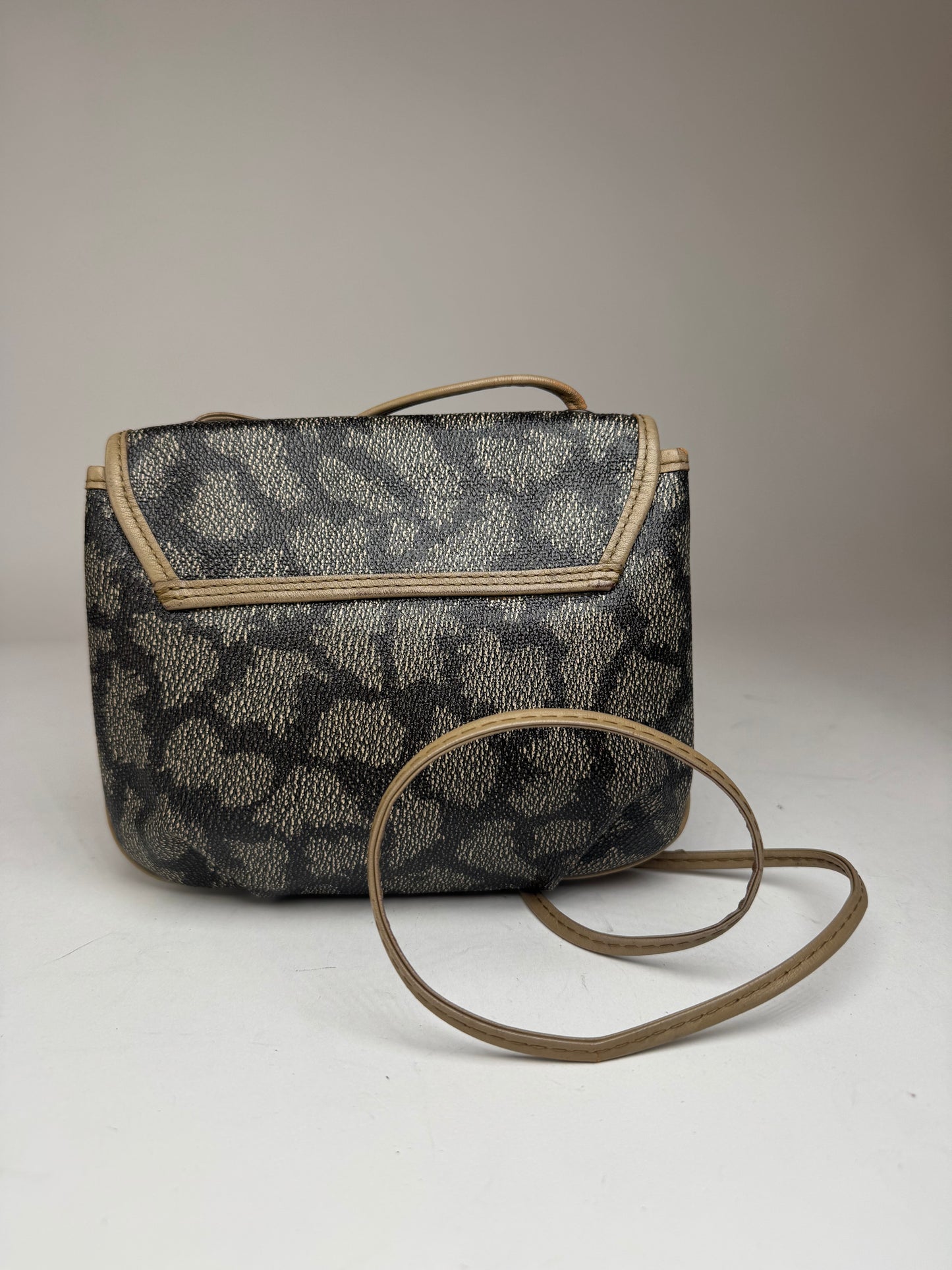 Sac vintage en cuir Yves Saint Laurent gris noir
