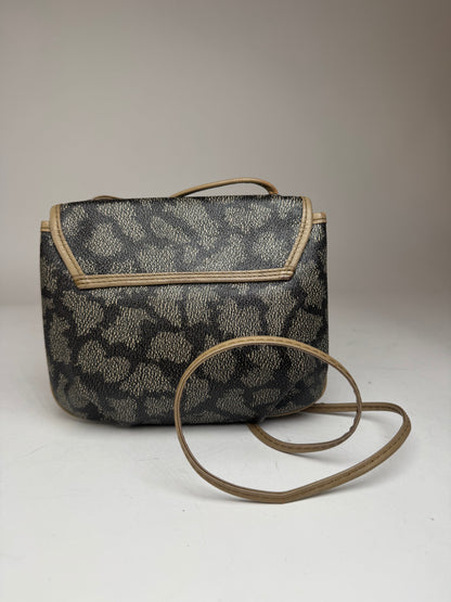 Sac vintage en cuir Yves Saint Laurent gris noir
